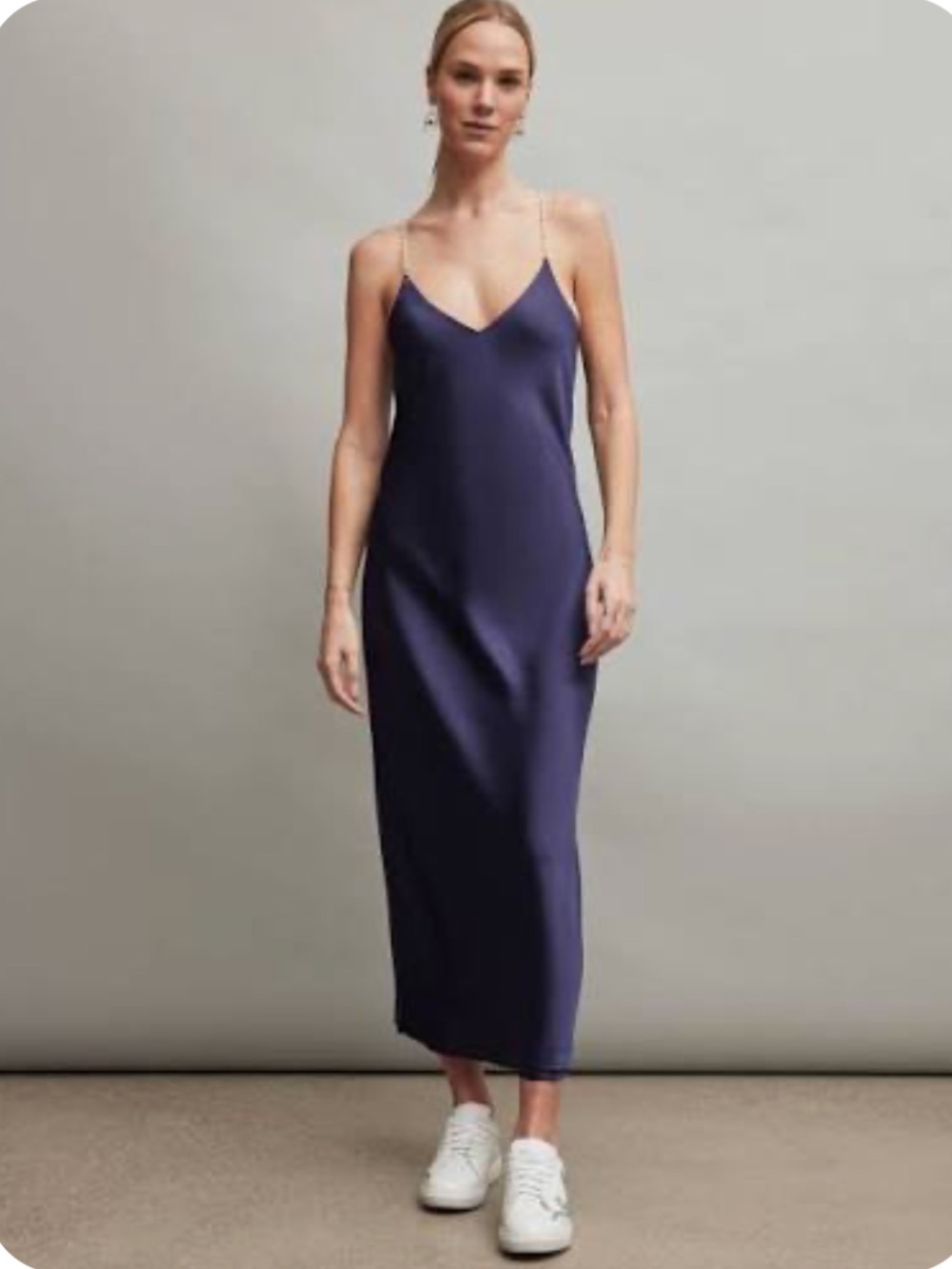 Carbon38 Blue Maxi Slip Dress Size S
